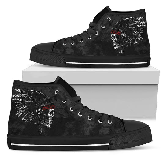 Native american skull pattern high top shoes PL18032024-PL8386-Women's high top-EU36 (US5.5)-Vibe Cosy™