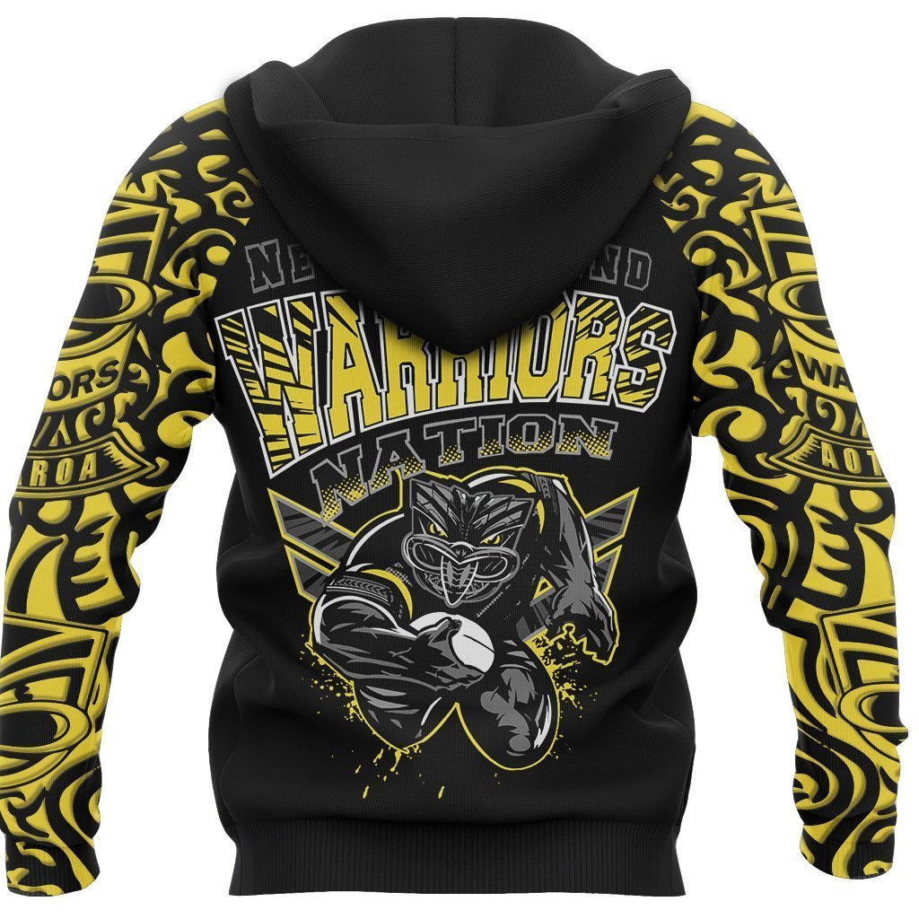 New Zealand Warriors Hoodie Unique Style Yellow PL182-Apparel-PL8386-Zipped Hoodie-S-Vibe Cosy™
