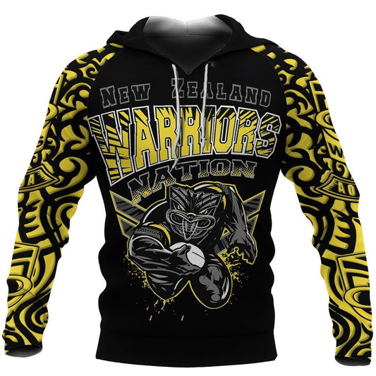 New Zealand Warriors Hoodie Unique Style Yellow PL182-Apparel-PL8386-Hoodie-S-Vibe Cosy™