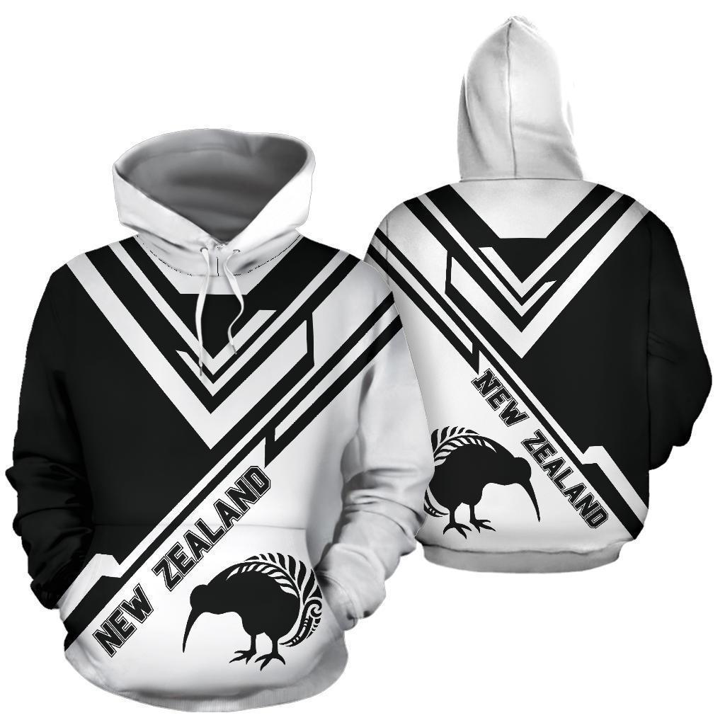 New Zealand Black All Over Hoodie - Drift PL185-Apparel-PL8386-Hoodie-S-Vibe Cosy™