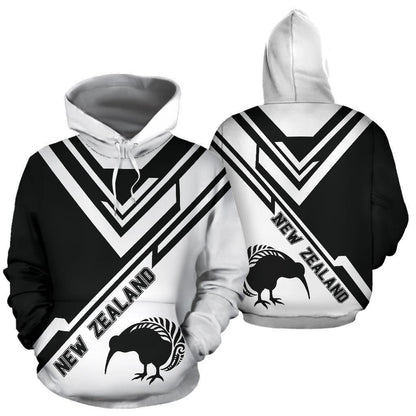 New Zealand Black All Over Hoodie - Drift PL185-Apparel-PL8386-Hoodie-S-Vibe Cosy™