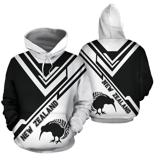 New Zealand Black All Over Hoodie - Drift PL185-Apparel-PL8386-Hoodie-S-Vibe Cosy™
