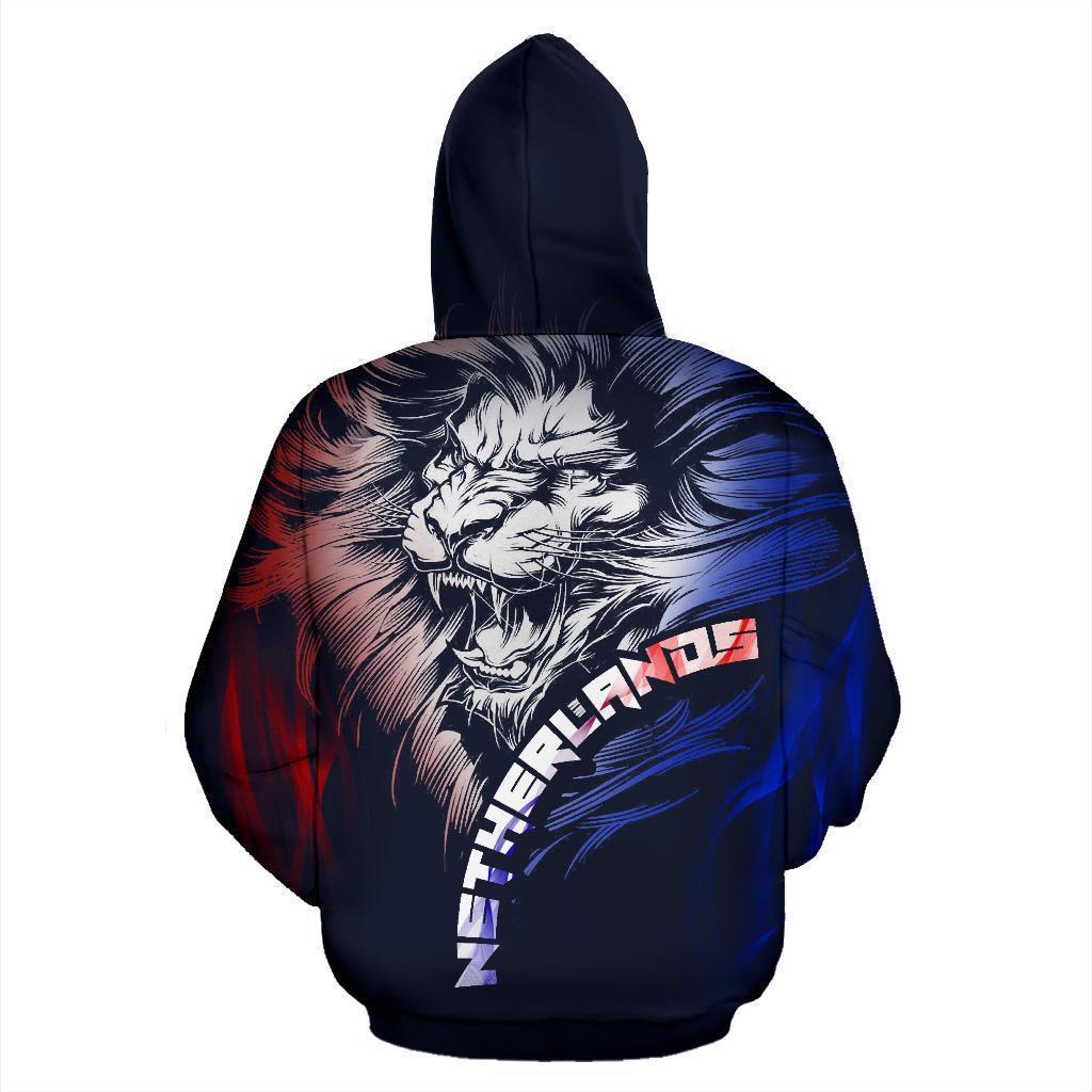 Dutch Lion Hoodie Netherlands - Navy PL186-Apparel-PL8386-Zipped Hoodie-S-Vibe Cosy™