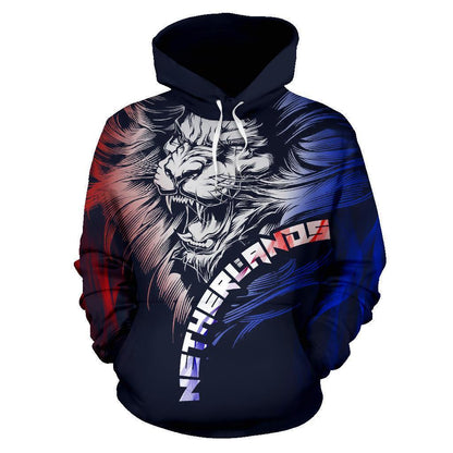 Dutch Lion Hoodie Netherlands - Navy PL186-Apparel-PL8386-Hoodie-S-Vibe Cosy™
