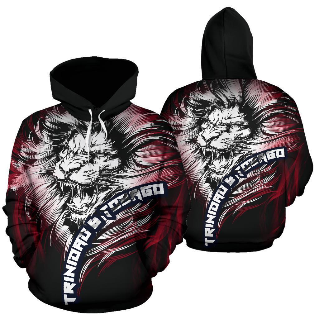 Trinidad and Tobago Lion Black Hoodie PL190-Apparel-PL8386-Hoodie-S-Vibe Cosy™