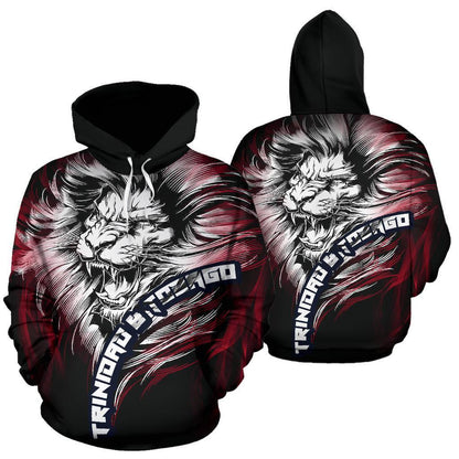 Trinidad and Tobago Lion Black Hoodie PL190-Apparel-PL8386-Hoodie-S-Vibe Cosy™