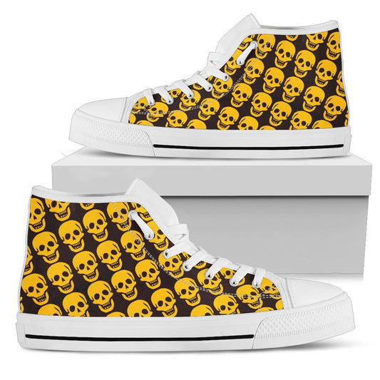 Yellow skull pattern high top PL18032021-PL8386-Women's high top-EU36 (US5.5)-Vibe Cosy™