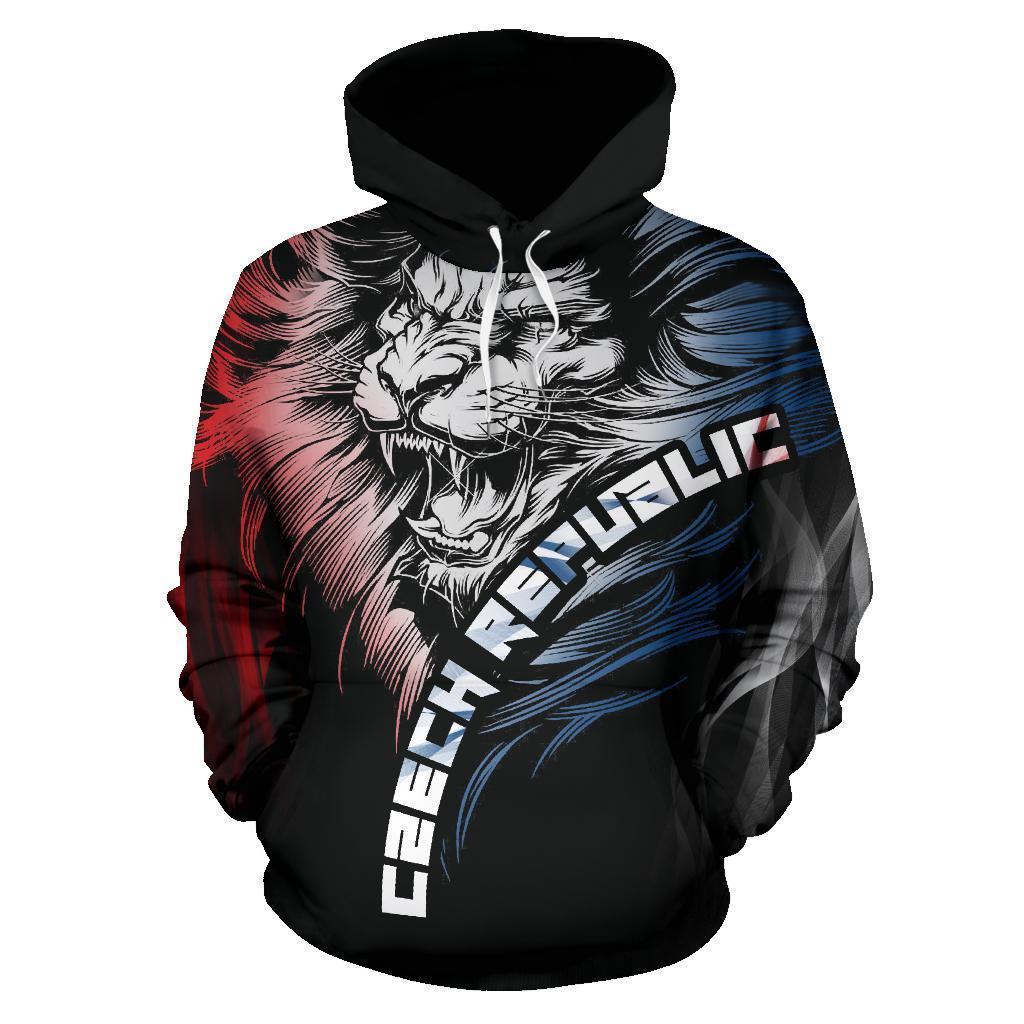 Czech Republic Lion Hoodie PL193-Apparel-PL8386-Hoodie-S-Vibe Cosy™