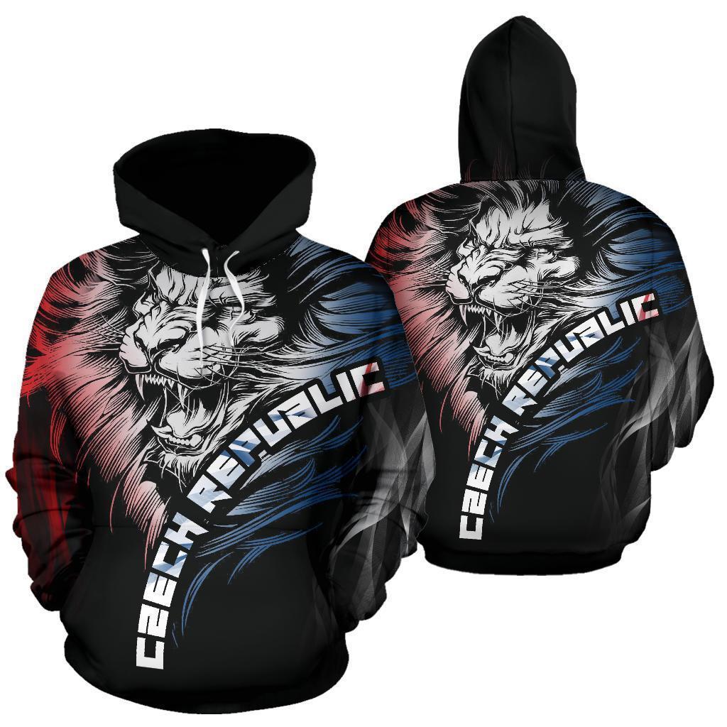 Czech Republic Lion Hoodie PL193-Apparel-PL8386-Hoodie-S-Vibe Cosy™