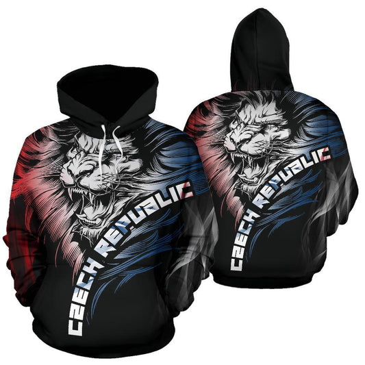 Czech Republic Lion Hoodie PL193-Apparel-PL8386-Hoodie-S-Vibe Cosy™