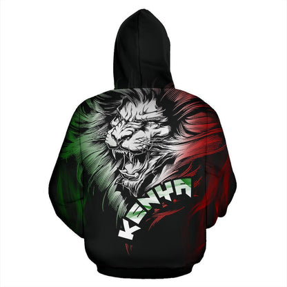 Lion Kenya Hoodie PL194-Apparel-PL8386-Zipped Hoodie-S-Vibe Cosy™
