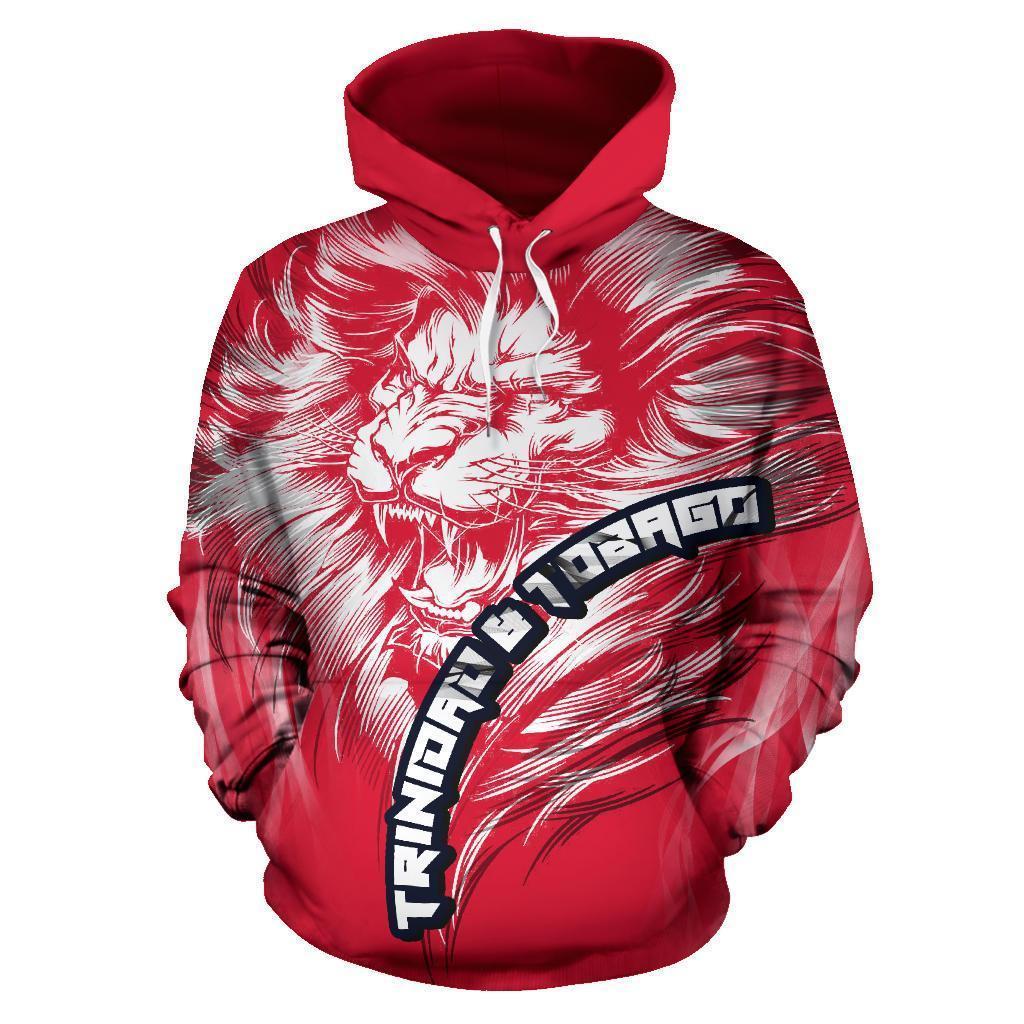 Trinidad and Tobago Lion Red Hoodie PL195-Apparel-PL8386-Hoodie-S-Vibe Cosy™