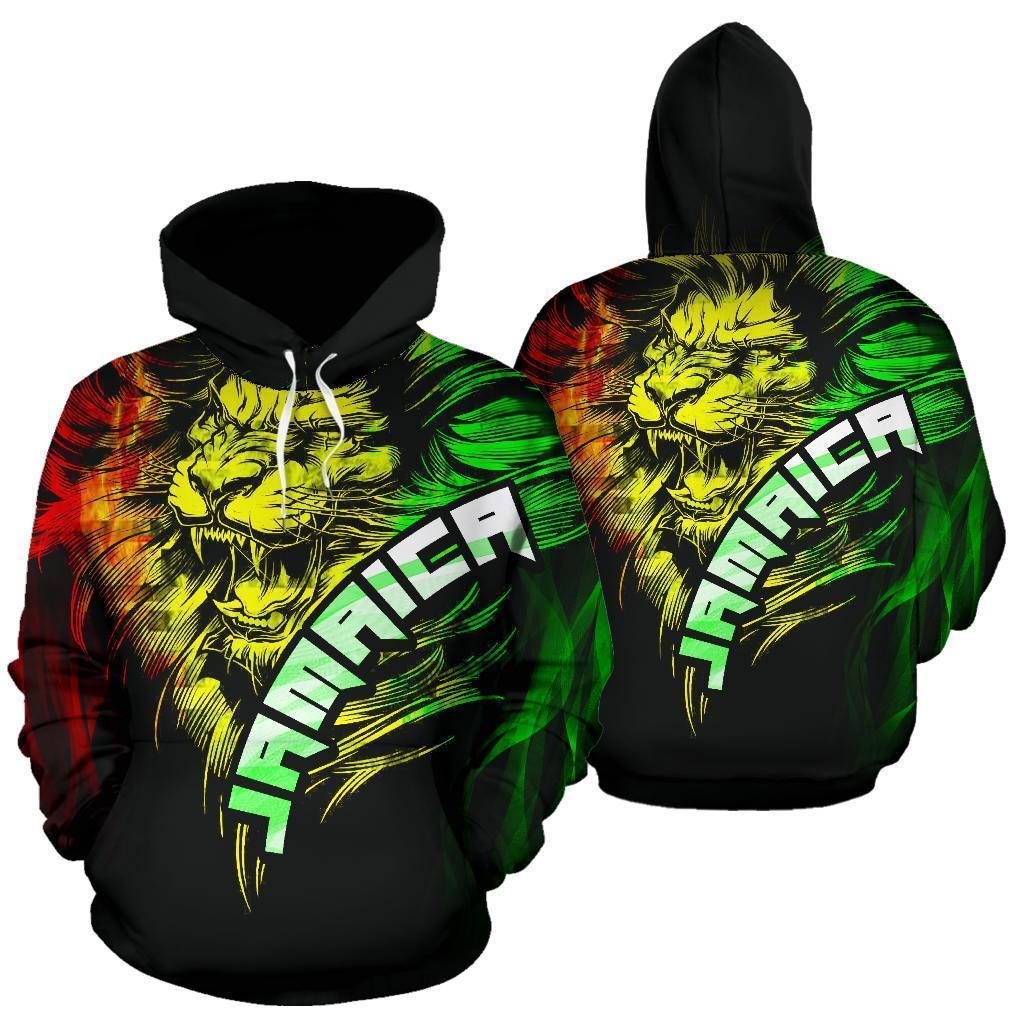Jamaican Lion Hoodie PL197-Apparel-PL8386-Hoodie-S-Vibe Cosy™
