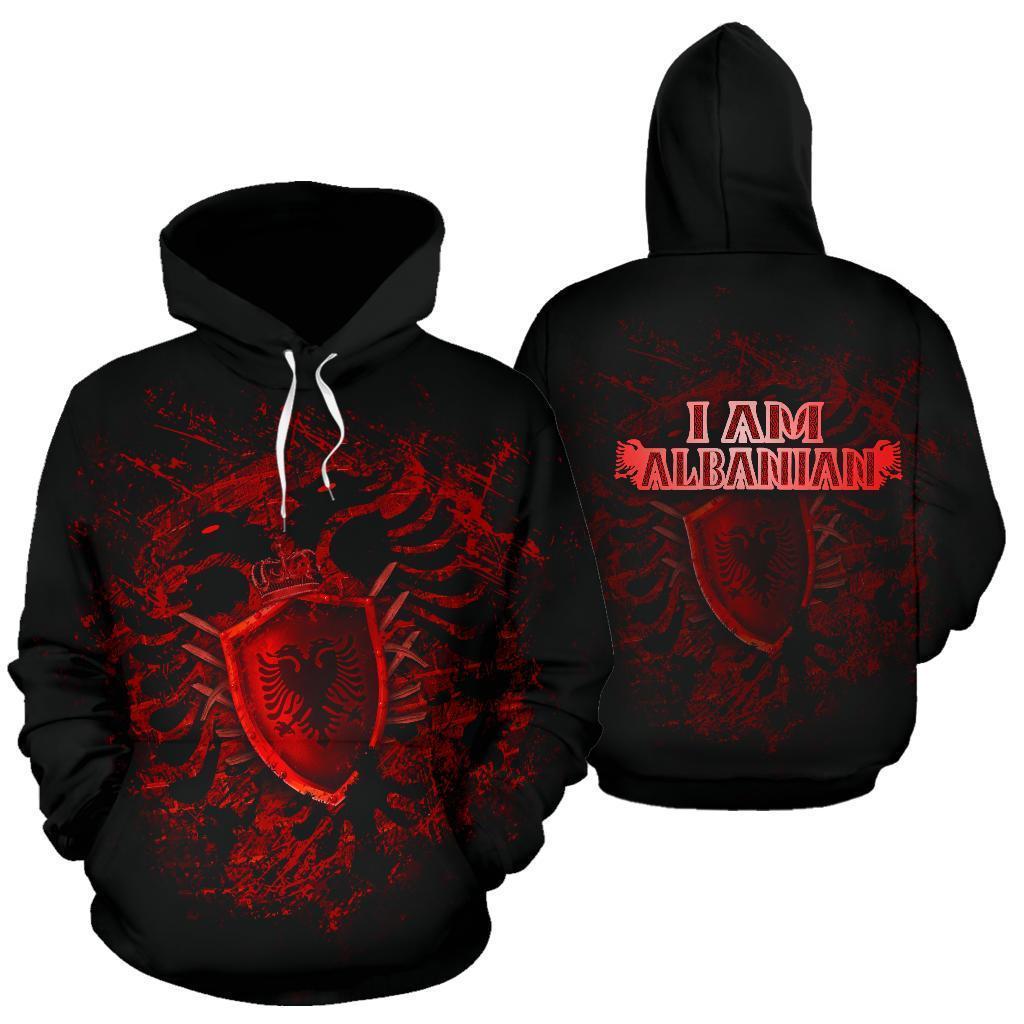 Albania All Over Hoodie - Bloody PL198-Apparel-PL8386-Hoodie-S-Vibe Cosy™