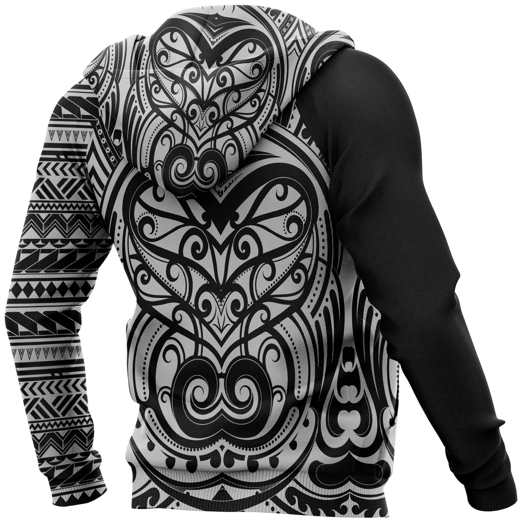 Maori Hoodie Polynesian Ethnic Style Tattoo PL206-Apparel-PL8386-Hoodie-S-Vibe Cosy™
