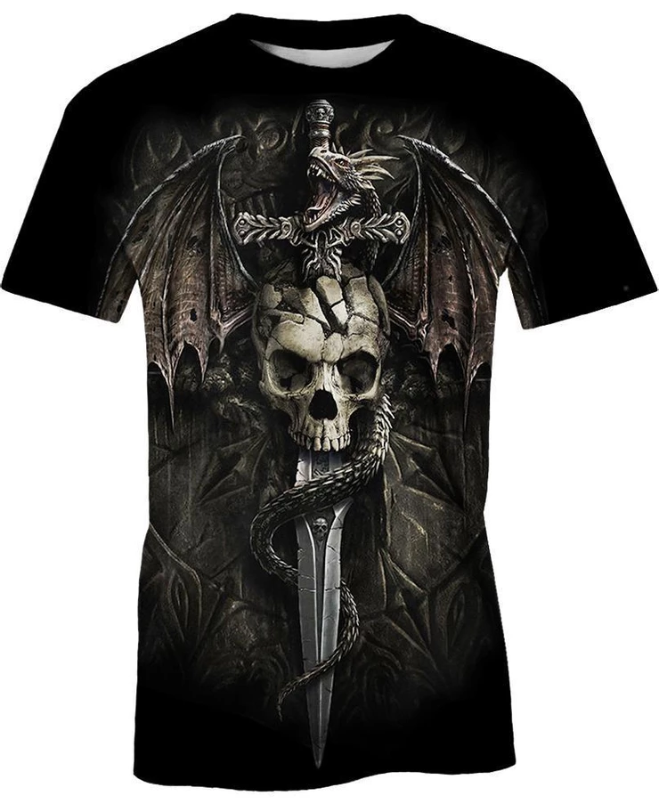 Skull Sword PL216-Apparel-PL8386-T- Shirt-S-Vibe Cosy™