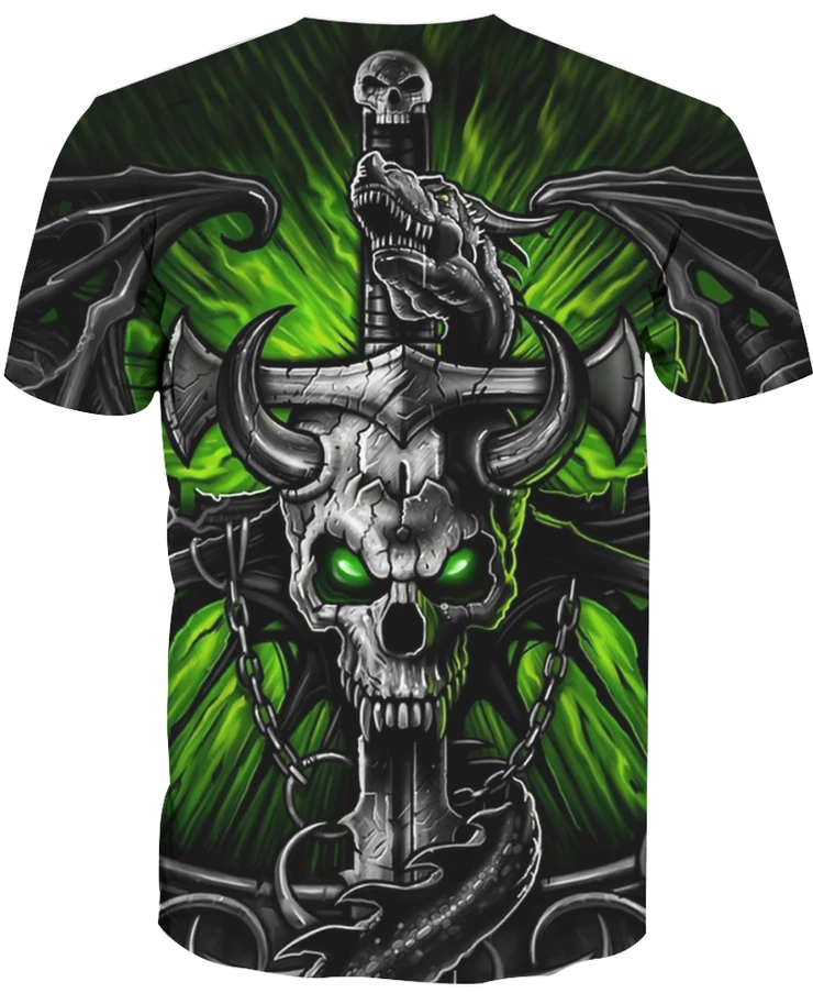 Skull Green PL217-Apparel-PL8386-Hoodie-S-Vibe Cosy™