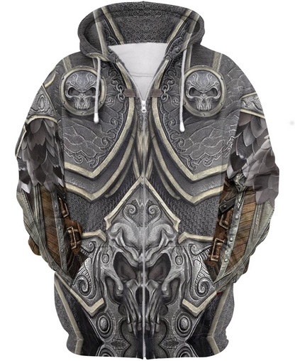 King Skull PL218-Apparel-PL8386-Zipped Hoodie-S-Vibe Cosy™