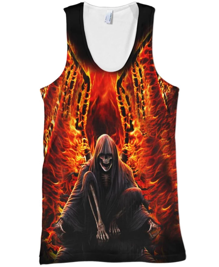 Skull Fire PL219-Apparel-PL8386-Tank Top-S-Vibe Cosy™