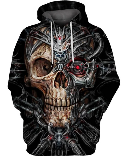 Terminator Skull PL223-Apparel-PL8386-Hoodie-S-Vibe Cosy™