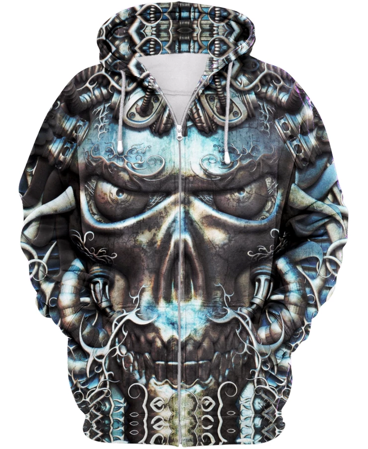 Skull Strong PL224-Apparel-PL8386-Zipped Hoodie-S-Vibe Cosy™
