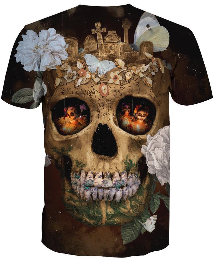 Skull Flower PL226-Apparel-PL8386-Hoodie-S-Vibe Cosy™