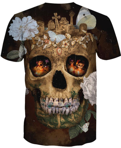 Skull Flower PL226-Apparel-PL8386-Hoodie-S-Vibe Cosy™