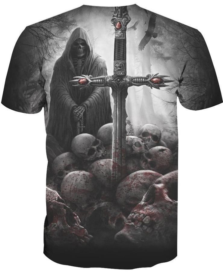 Cemetery Skull PL227-Apparel-PL8386-Hoodie-S-Vibe Cosy™