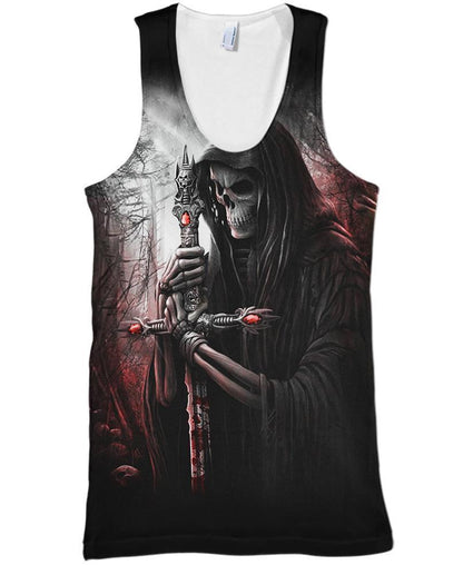 Cemetery Skull PL227-Apparel-PL8386-Tank Top-S-Vibe Cosy™
