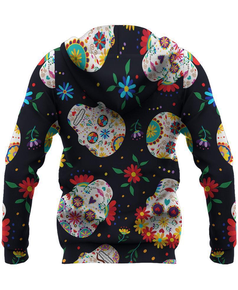 Skull FlowerPL228-Apparel-PL8386-Hoodie-S-Vibe Cosy™
