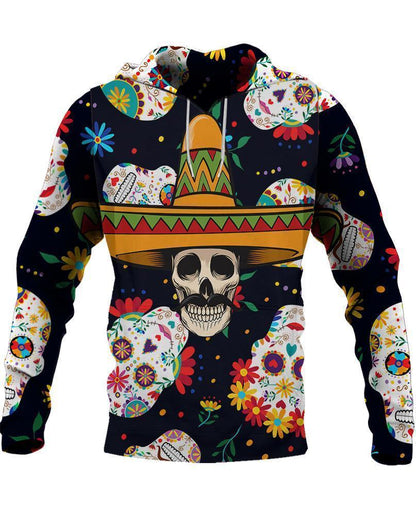 Skull FlowerPL228-Apparel-PL8386-Hoodie-S-Vibe Cosy™