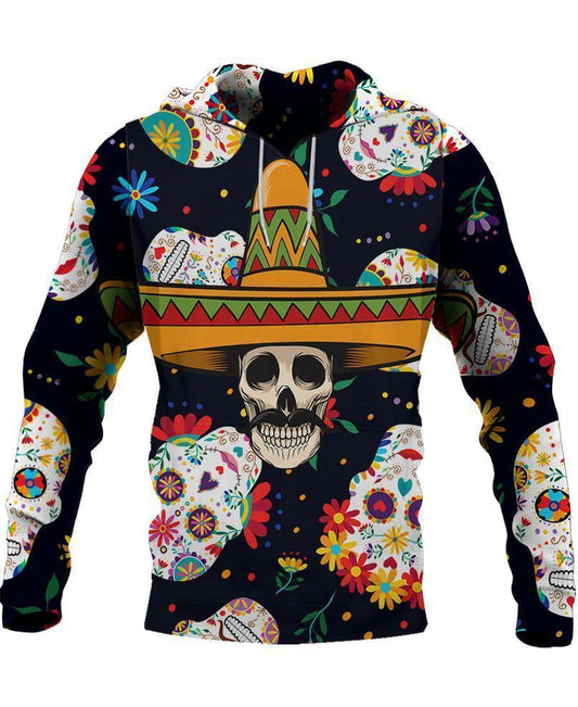 Skull FlowerPL228-Apparel-PL8386-Hoodie-S-Vibe Cosy™