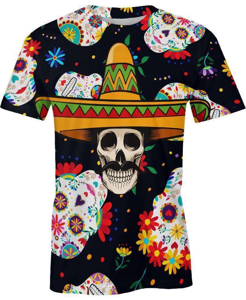 Skull FlowerPL228-Apparel-PL8386-T- Shirt-S-Vibe Cosy™