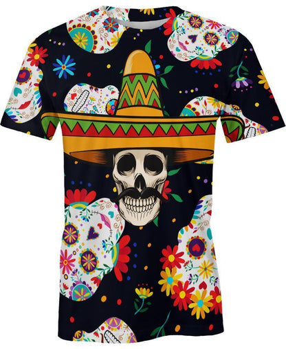 Skull FlowerPL228-Apparel-PL8386-T- Shirt-S-Vibe Cosy™