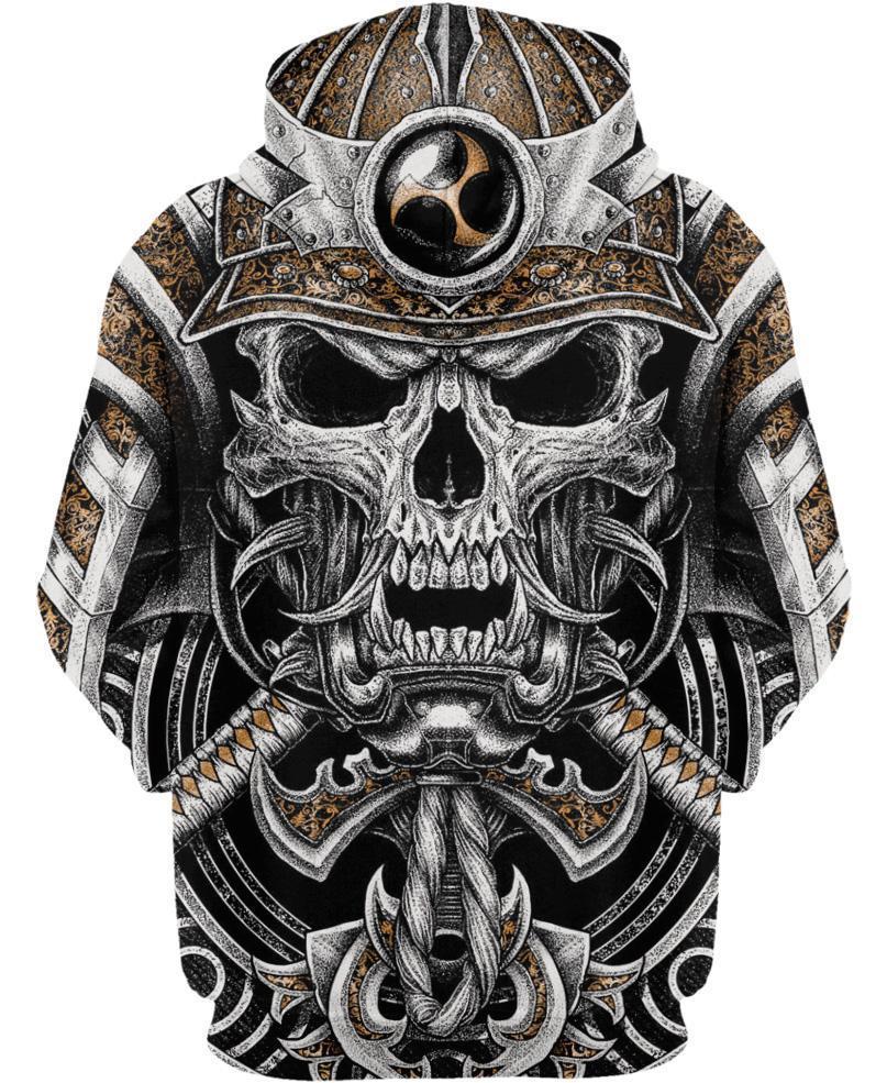 Samurai Skull PL230-Apparel-PL8386-Hoodie-S-Vibe Cosy™