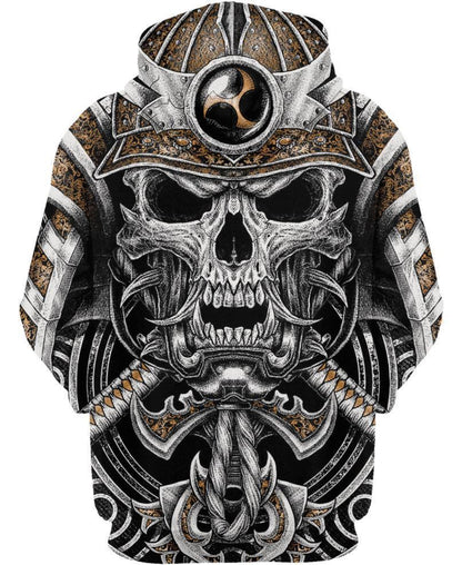 Samurai Skull PL230-Apparel-PL8386-Hoodie-S-Vibe Cosy™