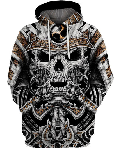 Samurai Skull PL230-Apparel-PL8386-Hoodie-S-Vibe Cosy™