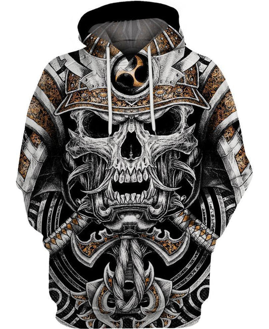 Samurai Skull PL230-Apparel-PL8386-Hoodie-S-Vibe Cosy™