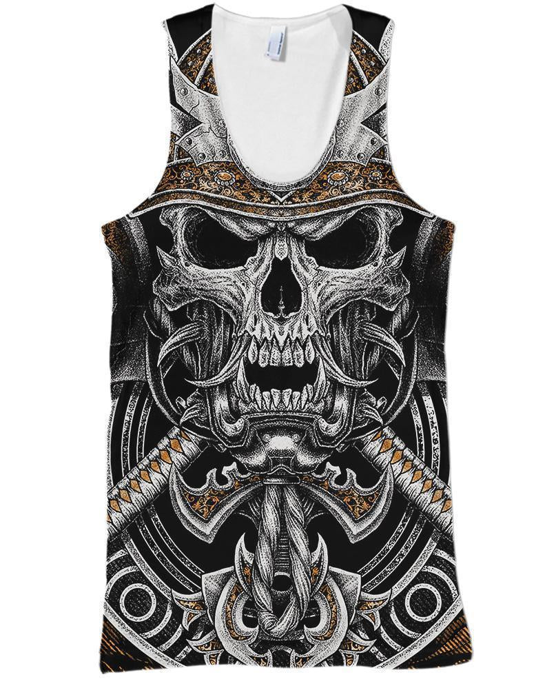 Samurai Skull PL230-Apparel-PL8386-Tank Top-S-Vibe Cosy™