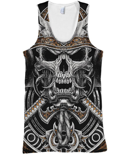 Samurai Skull PL230-Apparel-PL8386-Tank Top-S-Vibe Cosy™