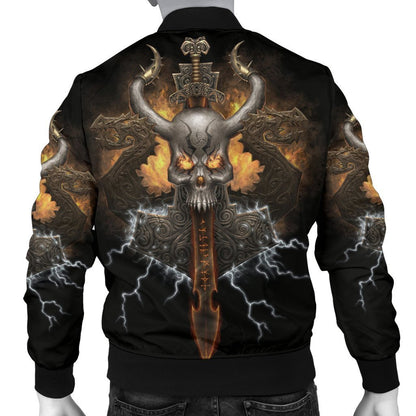 SKULL BOMBER JACKET PL231-BOMBER JACKETS-PL8386-Men's Bomber Jacket-S-Vibe Cosy™