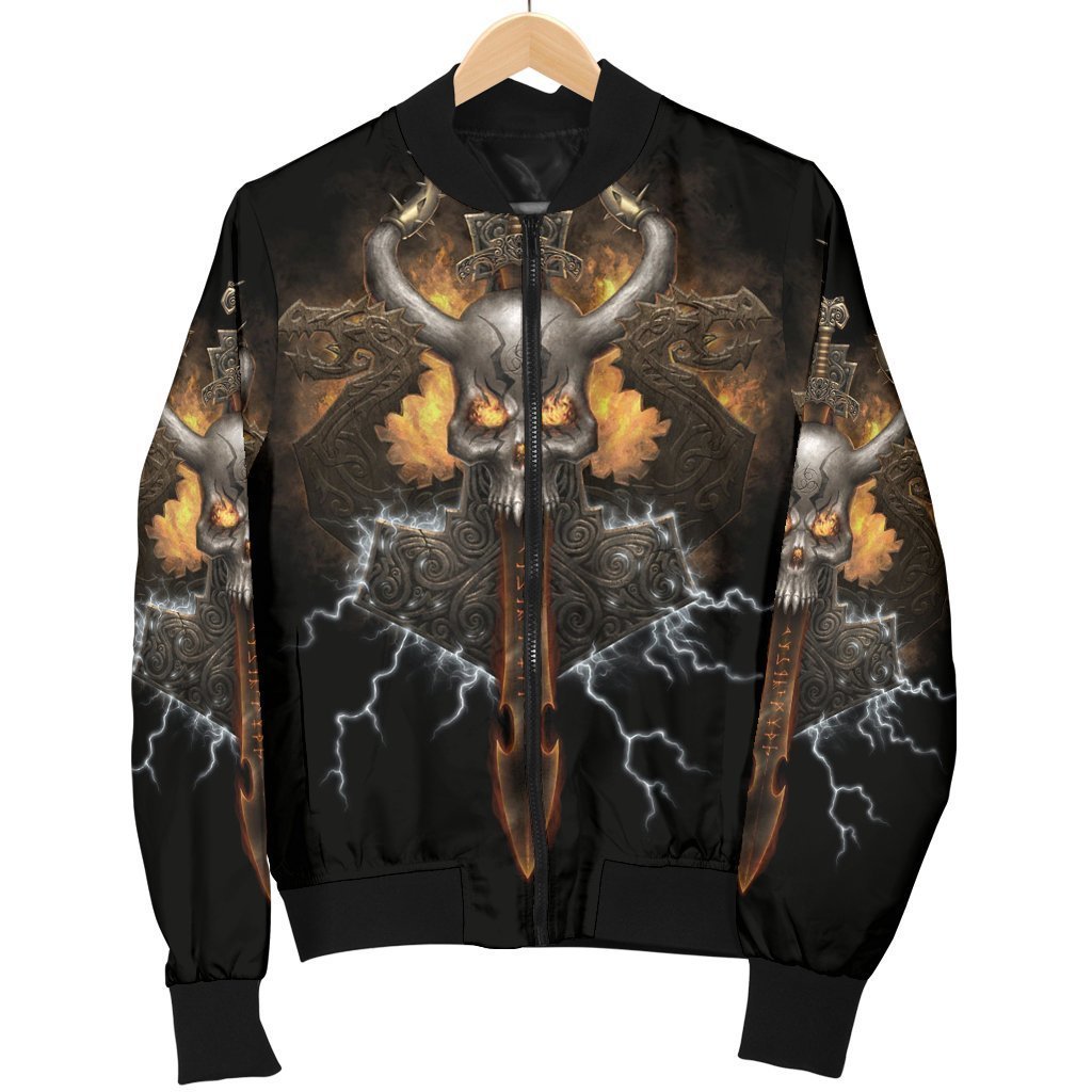 SKULL BOMBER JACKET PL231-BOMBER JACKETS-PL8386-Men's Bomber Jacket-S-Vibe Cosy™