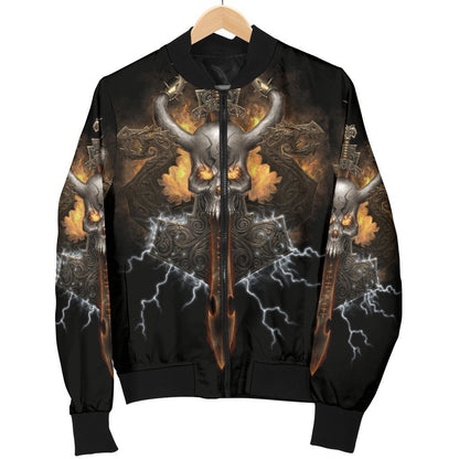 SKULL BOMBER JACKET PL231-BOMBER JACKETS-PL8386-Men's Bomber Jacket-S-Vibe Cosy™