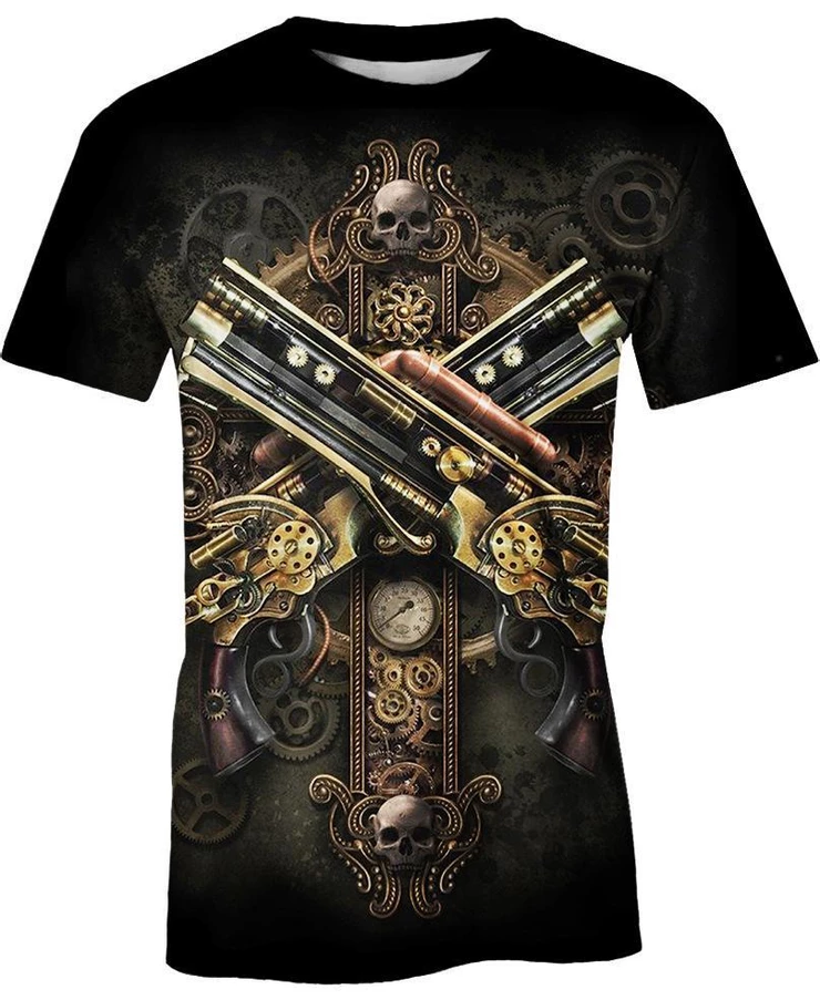 PL222 Skeleton Skull-Apparel-PL8386-T- Shirt-S-Vibe Cosy™