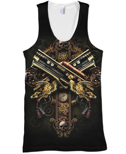 PL222 Skeleton Skull-Apparel-PL8386-Tank Top-S-Vibe Cosy™