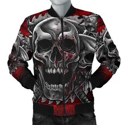 SKULL BOMBER JACKET PL232-BOMBER JACKETS-PL8386-Men's Bomber Jacket-S-Vibe Cosy™