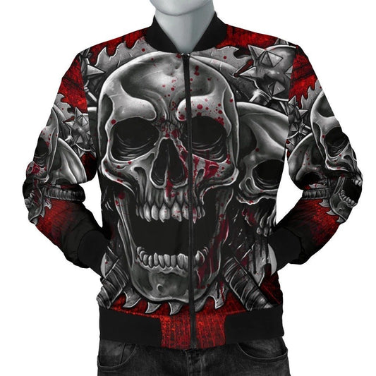 SKULL BOMBER JACKET PL232-BOMBER JACKETS-PL8386-Men's Bomber Jacket-S-Vibe Cosy™