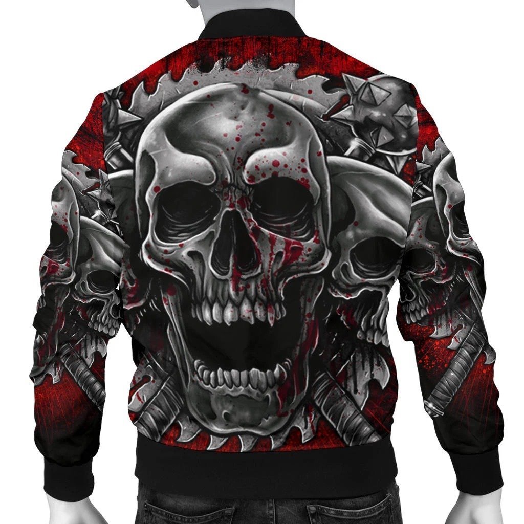 SKULL BOMBER JACKET PL232-BOMBER JACKETS-PL8386-Men's Bomber Jacket-S-Vibe Cosy™