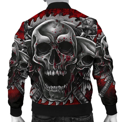 SKULL BOMBER JACKET PL232-BOMBER JACKETS-PL8386-Men's Bomber Jacket-S-Vibe Cosy™