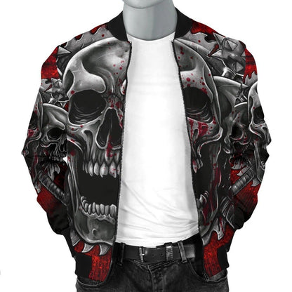 SKULL BOMBER JACKET PL232-BOMBER JACKETS-PL8386-Men's Bomber Jacket-S-Vibe Cosy™